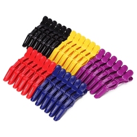 6 sztuk/partia plastikowe klips do włosów zaciski fryzjerskie sekcja Claw aligator klipy Grip Barbers dla Salon stylizacja włosów akcesoria 2
